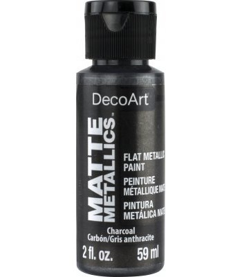 DecoArt Charcoal Matte Metallics Craft Paints. 2oz
